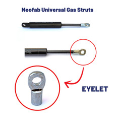 1X UNIVERSAL GAS STRUTS SPRINGS 200-750MM 100-800N BALL JOINT EYELET MULTI PURP.