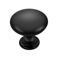 5 PCS 11/6 Inch Matte Black Cabinet Knobs Kitchen Pulls Zinc Solid Drawer