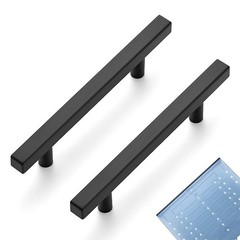 10 Pack 4 Inch Cabinet Pulls Black Sqaure Kitchen Cabinet Handles Matte Black…