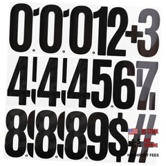 9 Sheets Large 6 Inch Number Stickers 0-9 Numbers – Self Adhesive – Black