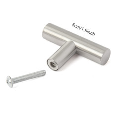 2-16” Stainless Steel T Bar Silver Cabinet Pull Handles For Kitchen And Drawer
