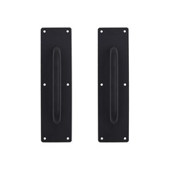 2 PCS 11.81×3.15” Black Stainless Steel Pull Push Plate Door Handle Barn