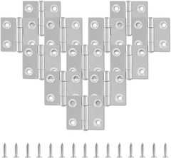12Pcs 1 Inch Butt Hinges, Stainless Steel Cabinet Hinges, Small Door Hinges