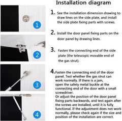 WANLIAN ‎YUEHUA-x25 Gas Spring Gas Shock Hinges, (150N/33lb/15KG)