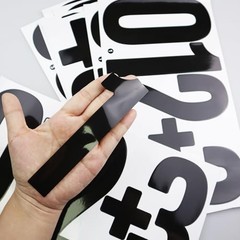 9 Sheets Large 6 Inch Number Stickers 0-9 Numbers, Self Adhesive and Black