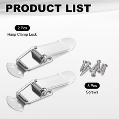 2Pcs 3″ Stainless Steel Spring Loaded Toggle Latch with Mounting Screws)