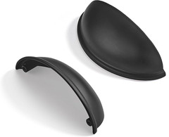 2 Pack 3-1/2″ Drawer Pulls Matte Black Cabinet Cup Pulls Kitchen Hardware Cabine
