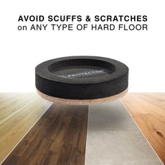 Felt Furniture Sliders for Hardwood 8 PCS 3 1/2 inch (NEW), Black & Beige