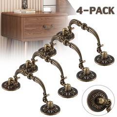 3″ 3.75″Vintage Drop Bail Dresser Drawer Pull Antique Bronze Cabinet Handle Knob