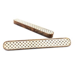 1 Pair Natural Decorative Wood Drawer Pulls Boho Cabinet Unique Bamboo Handle