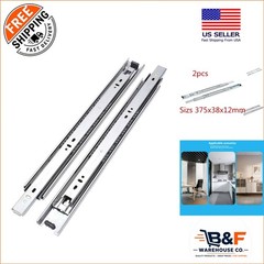 Galvanized 15-Inch Full Extension Drawer Slides – Smooth, Silent Function