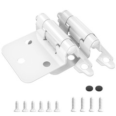Chibery 1/2″ Overlay Cabinet Hinges, 6 Pack Self Closing Flush ‎6 Pack, White
