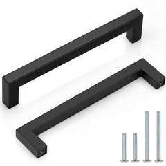 Probrico 30 Pack 6-3/10″ Hole Centers Cabinet Pulls Black