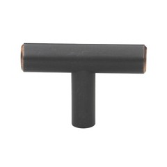 GlideRite 2″ Long Solid Bar Cabinet T-Knob Oil Rubbed Bronze – 5002-T-ORB-1