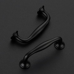 Cabinet Handles Solid Pulls 3 Inch Pack | 3 inches Hole Center 10 Matte Black