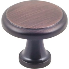 (2-4pk)-KasaWare 1-3/16 In. Dia. Brushed Oil Rubbed Bronze Cabinet Knob