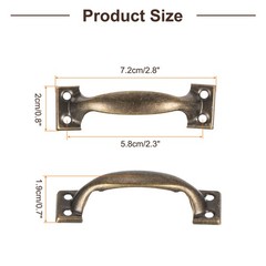 8pcs 3 Inches Gate Handle with Screw for Kitchen Closet Door Bronze
