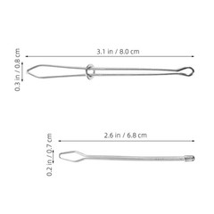 6Pcs Durable Drawing Clip and Cord Puller Tool Metal Sewing Accessories Silver