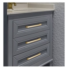 Lepatape 30 Pack 6 1/4”Brushed Gold Cabinet Pulls Zinc Alloy Handles for Kitchen