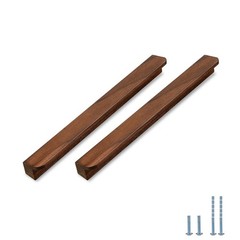 2 PCS Walnut Wood Oblique Angle 8.19 Inch Door Handle Antique Drawer Pull