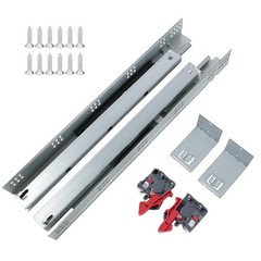Undermount Concealed Soft Close Drawer Slides 18inch,6 Pairs Full Extension D…