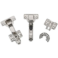 4 PCS Frameless Inset Soft Close Cabinet Hinges ClipOn European Door Screws