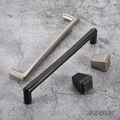 10 PCS 0.8 Inch 21mm Brushed Satin Nickel Cabinet Square Knobs Pulls AL6799SN
