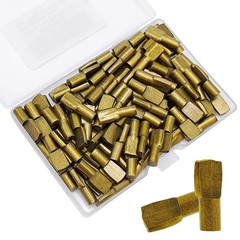 100 Pcs Shelf Pins 5mm Metal Spoon Shape for Shelves Bronze Tone