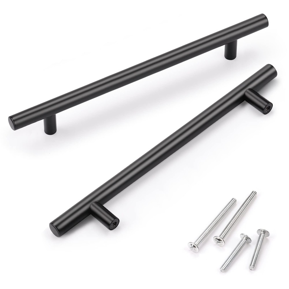 KNOBWELL 6 Pack 6-3/10″ Black Cabinet Pulls and 6 3/10inch(160mm),