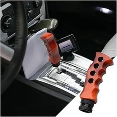 Car Gear Shift Knob, Manual & Automatic Transmission Car Gri Color: Wood Grain