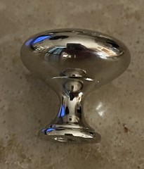 32 Polished Chrome Cabinet And Drawer Knobs 1.25” Round Mushroom Shaped
