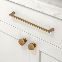 10 Antique Brass Cabinet Pulls Handles 7.5 Inch Hole Centers Hardware Set Pack