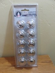 STONE HARBOR 1 & 3/8″ CHARLOTTE CHROME CABINET KNOB SET OF 10
