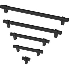 10-Pack Simple Wrapped Bar 8-13/16 In. (224 Mm) Classic Matte Black Cabinet Draw
