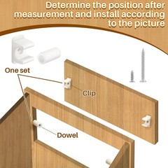 4 Pairs False Drawer Front Clips Cabinet Sink Tip-Out Repair Hardware White