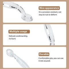 8Pcs Elegant Transparent Acrylic Arc Drawer Handles for Exterior Wardrobe Doors