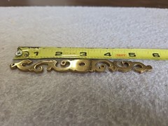 5.5 inch brass finish cabinet knob backplate Escutcheon new old stock