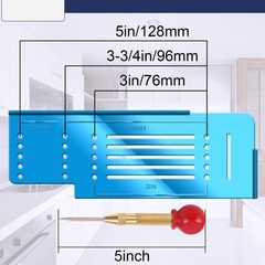 Plantilla Perforadora x3 Para Manijas Y Pomos En Puertas Y Cajones De Mueble NEW