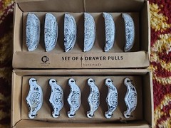 Metal Casa Decor 12 Drawer Cabinet PULLS 2 Sets Shabby Chic NEW
