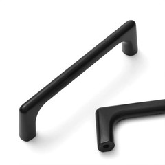 5 PCS Black Solid Zinc Alloy Cabinet Handles Cupboard Drawer 106mm/4.17 Inch