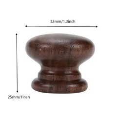 Walnut Wood Furniture Pulls Handles Modern Solid Walnut Mushroom Shape Wooden