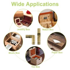 Barrel Hinges, 20Pcs Brass Invisible Hinges Hidden Cylindrical Barrel Hinges Min