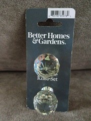Better Homes & Gardens 1 3/16″ Faceted Clear & Chrome Cabinet/Drawer Knob 2 Pack