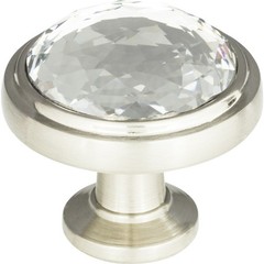 Atlas Legacy Crystal 1 5/16″ Diameter Cabinet Round Knob Brushed Nickel