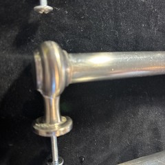 Vintage Chrome Cabinet Door Handles Drawer Pulls 7” Lot Of 6