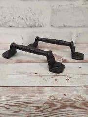Set 2 Vintage-Style 5.5″ Sturdy Cast Iron Rustic Cabinet Gate Pull Door Handles
