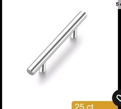 25 Pack Demi 3-3/4-in Stainless Steel Kitchen Cabinet Knob Drawer Pulls 96mm