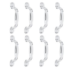 8Pcs Elegant Transparent Acrylic Arc Drawer Handles for Exterior Wardrobe Doors