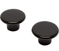 Mainstays P48628L-FB Flat Black 1 1/4″ Plastic Cabinet Drawer Knob 2 Pack