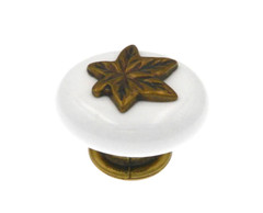 10 x Hickory Hardware Country Casual White 1 1/2″ Cabinet Knob P3031-LPW